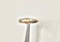 Vintage silver sterling 925 & 14 k gold ring size 6 SL