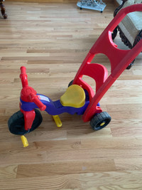 2 in 1 Fisher Price tricycle with push bar /rocker