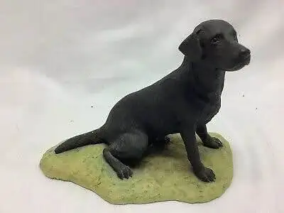 Black Labrador Retriever Border Fine Arts By Ray Ayres Scotland 1983 The base is 6 inches wide x 3.5...