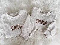 Custom Embroidery - Personalized baby crewneck sweater