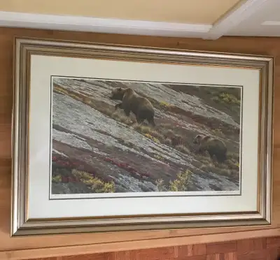 Large Robert Bateman Limited Edition Signed Alaskan Autumn Bears, View more