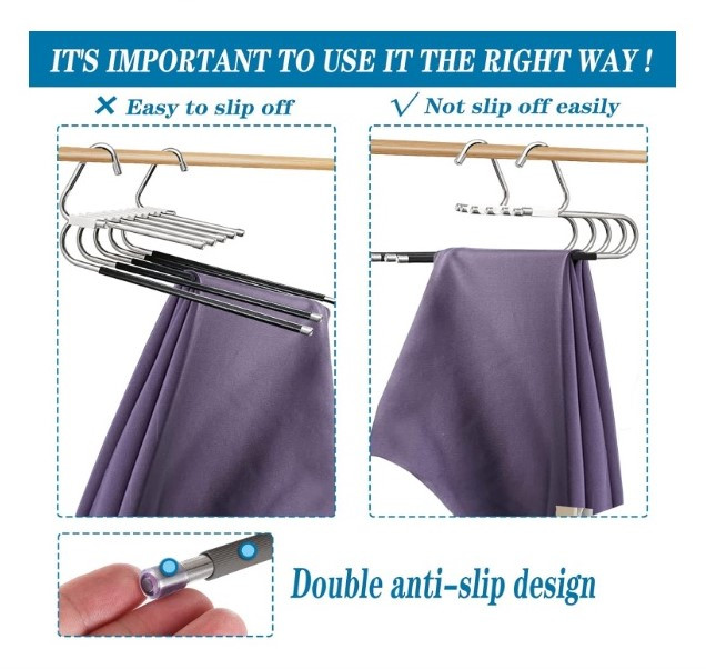 NEW 2 Packs foldable pant hangers space saver with 10 hangers in Storage & Organization in Mississauga / Peel Region - Image 4
