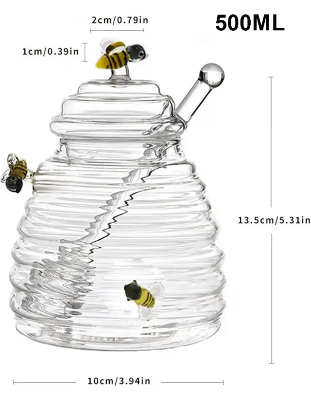 Glass Honey Pot with Dipper555210964385157122