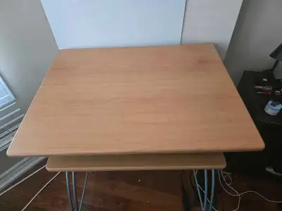 Light Wood Computer Desk with Pull-Out Tray, View more