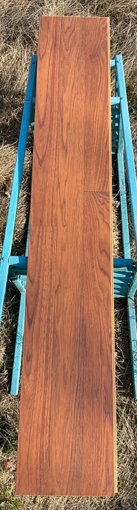 EUC - 800 Sq Ft Oak Laminate Flooring, Tongue in Grove with Trim