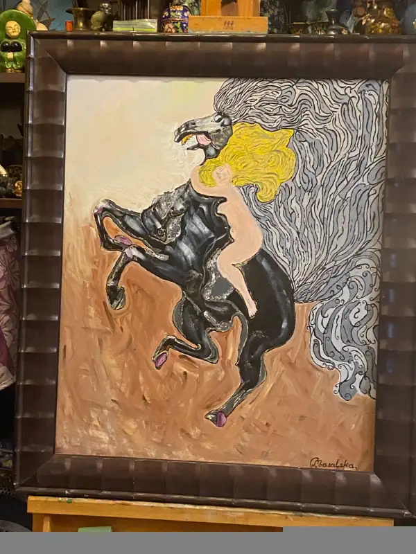 Oil Painting On Canvas And Wood Frame. in Arts & Collectibles in Vancouver - Image 8