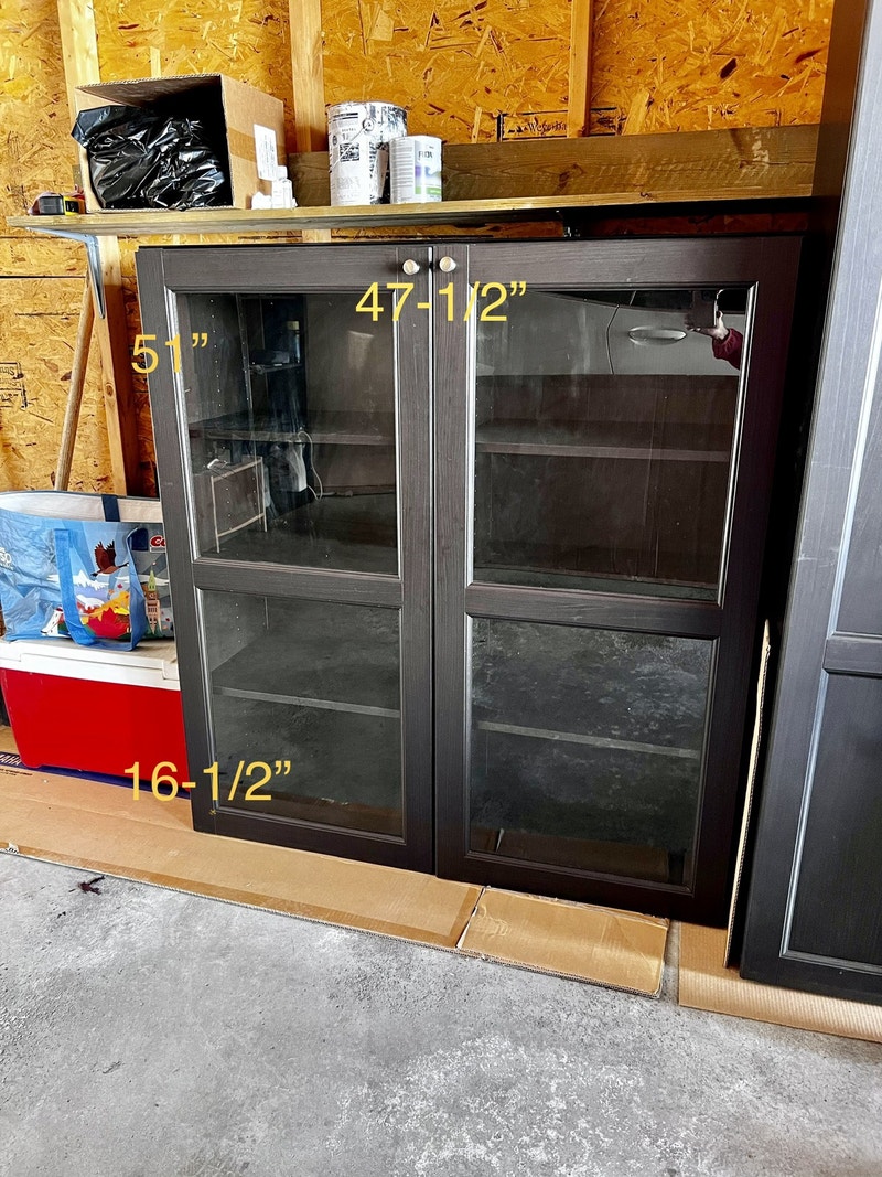 IKEA Besta bookshelf with glass door and glass top Bookcases