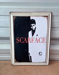 Scarface Metal Sign, 12" x 16" , Good Condition