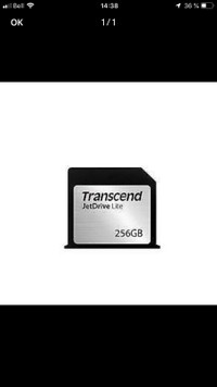 Transcend JetDrive Lite 360 256Gb disque SSD pour MacBook