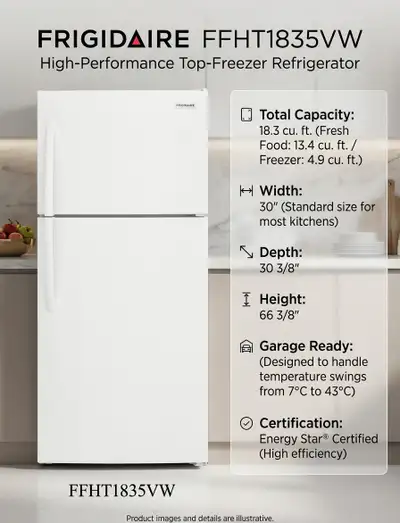 Refrigerator - Frigidaire 30", View more