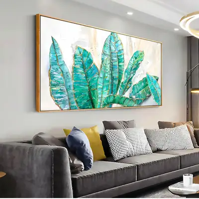 Wall Art Botanical Wall Decor Green Leaves Modern Artwork Canvas, View more