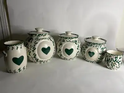 Jacquelyne's Green Heart Handcrafted Earthenware Set, View more
