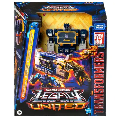 Voici le Transformers Legacy United G1 Soundwave, tout neuf dans sa boîte! Cette figurine détaillée...