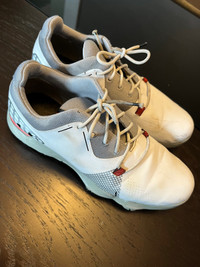 Youth Under Armour Golf Shoe's White/grey Size 4.5