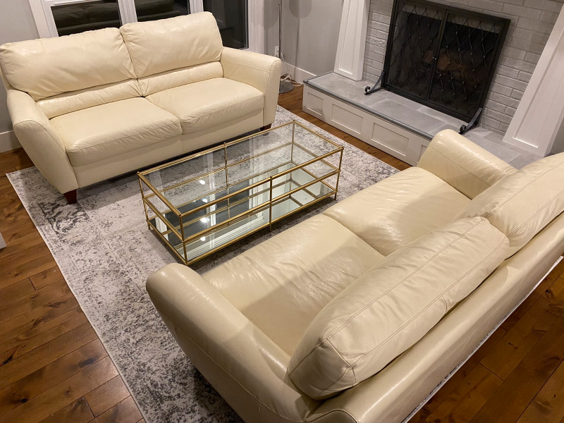 Natuzzi Top Grain Leather Sofa Pair Couches & Futons Calgary Kijiji