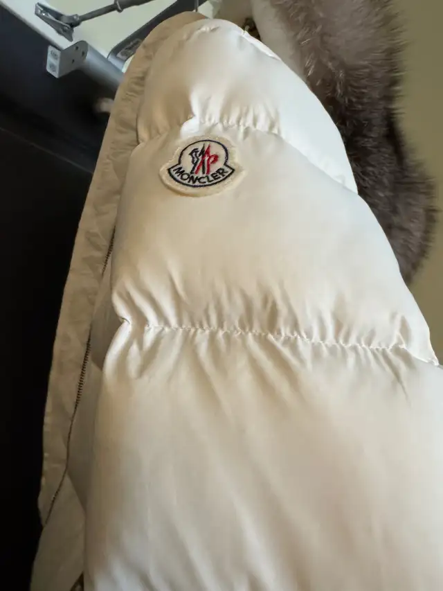 MONCLER Boed Shearling-Trimmed Down Jacket Women ivory colour in Women's - Tops & Outerwear in City of Toronto - Image 8