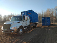 20 foot container and small shed trucking 