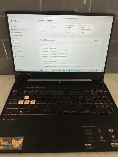 Asus Tuf F15 Gaming Laptop, View more