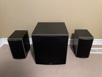 Polk subwoofer 12” psw505 and 2 x rti4 bookshelf speakers 