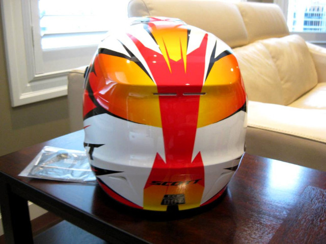 Scott 250 Race Red/White Motocross ATV Helmet New Adult Size M in Dirt Bikes & Motocross in Kitchener / Waterloo - Image 4