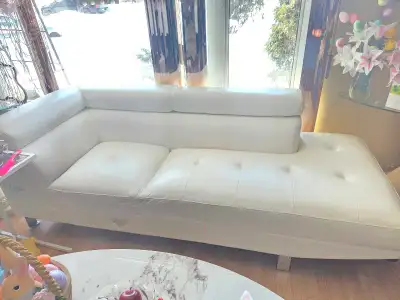 White Leather Sectional Sofa, View more
