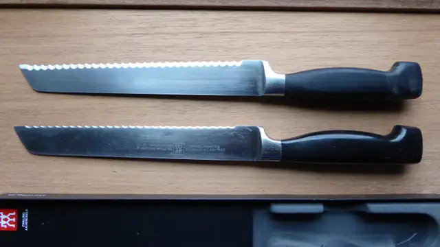 TWO 8" ZWILLING J.A.HENCKELS BREAD KNIFE