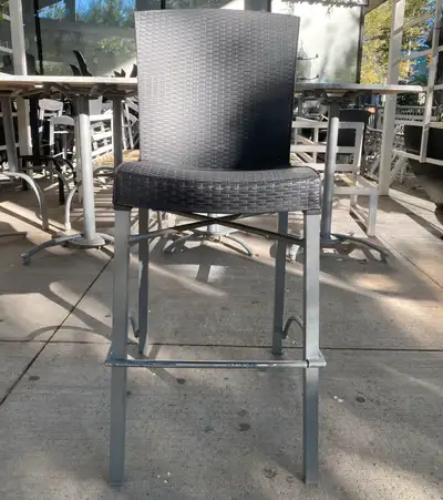 Selling 28 Commercial Grade Tall Cocktail Style Patio Chair Seat falls 30” (inches) above ground lev...