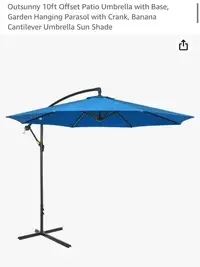 Cantilever Sun Umbrella with Base Weights