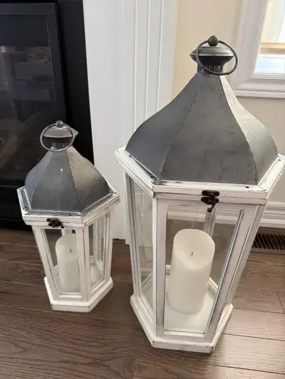 Decorative Metal and Wood Candle Lanterns, View more