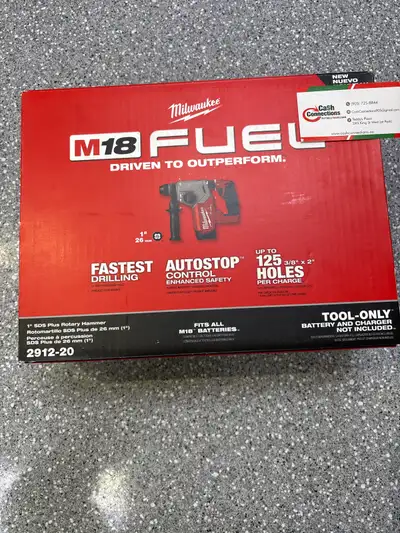 MILWAUKEE 2912-20 FUEL 1” SDS PLUS ROTARY HAMMER, View more