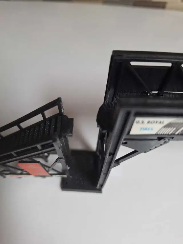 Ho scale model train track overpass walking bridge64840226743809123