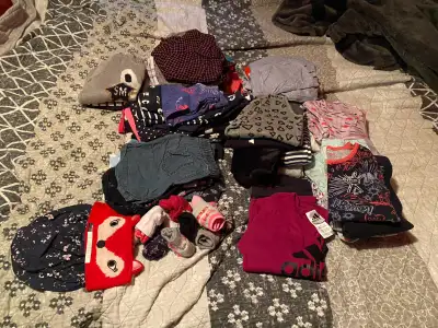 Great 4T girls lot. 70 items/sets for $60. Pick up in Hall’s Harbour. Lot includes: 1 adidas outfit...