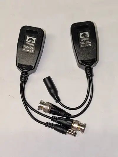 Pair(2pcs)8MP Passive CCTV Coax BNC Power Video Balun Transceive, View more