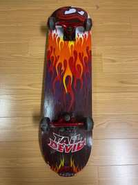 Complete Tail Devil Double Kick Skateboard with Spark Plate