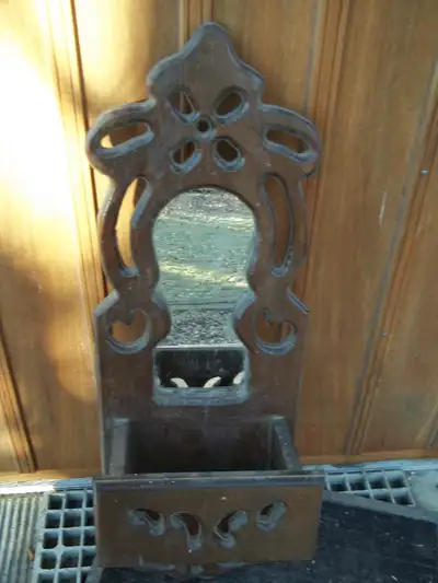 Keyholder Mirror Entry Dutch Antique, View more