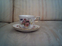 Antique English Bone China Teacup & Saucer by Royal Stafford