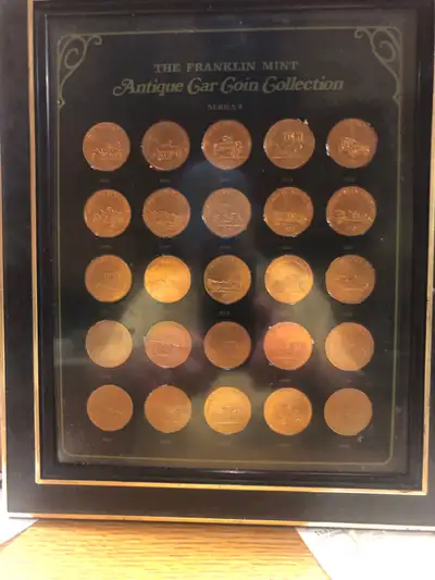 Vintage Franklin  Mint Series 2   Gold Tone Car Coin Collection, View more