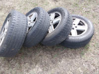 225 -60-17 SUMMER TIRES WITH ALLOY RIMS plus 1 extra tire