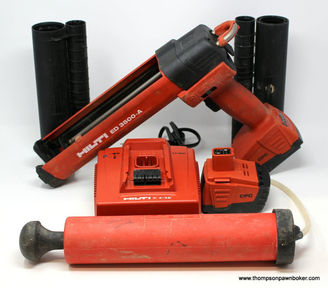 HILTI 14.4V EPOXY DISPENSER, 2-BATTERIES, CHARGER & CASEED3500A in Other in Hamilton