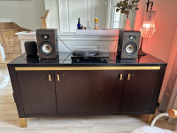 Solid Sideboard - Ebony and Gold