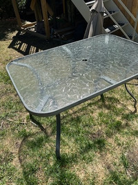 Patio Table Glass top 54x36