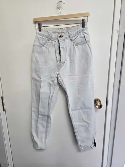 vintage santana light wash jeans zippered ankles, View more