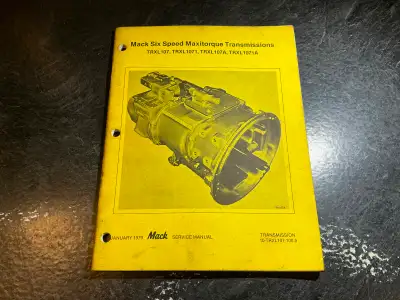 Mack TRXL107, TRXL1071, TRXL107A, TRXL1071A 6 Speed Shop Manual, View more