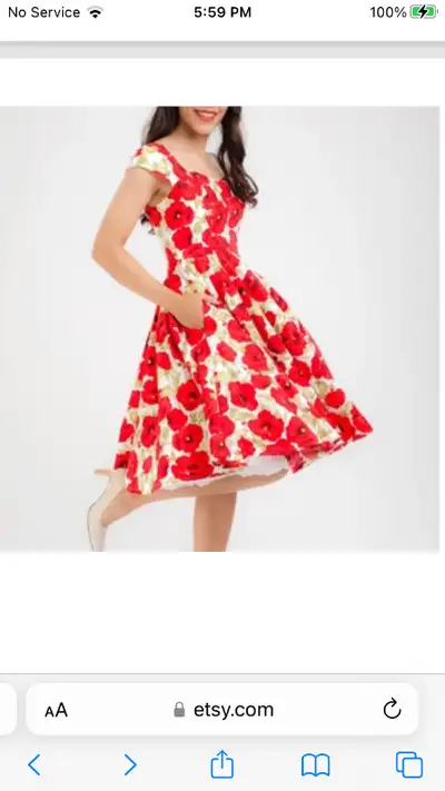 Brand new Lady Mara retro swing  poppy dress size m, View more