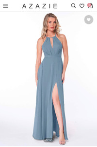 Bridesmaid dress - dusty blue - size 2