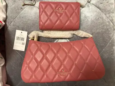 Nwt Kate Spade Carey Quilted Studs Purse & Wallet, View more