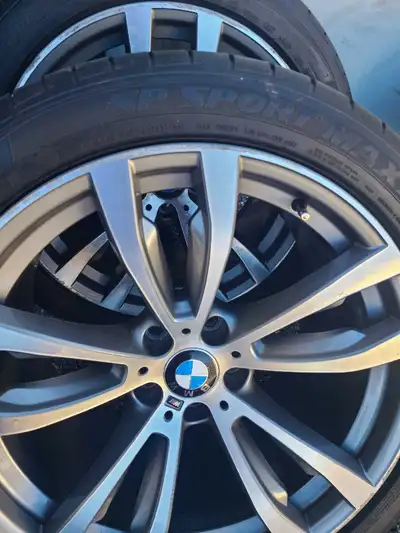 BMW X5 OEM rims with tires. Fits BMW X5 E70, X6 E71, BMW X5 F15, F16. Used condition. 20 inches stag...
