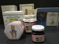 BEATRIX POTTER TEA, BISCUITS AND JAM COLLECTIBLE CONTAINERS