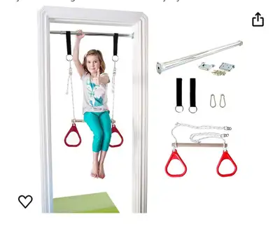 DreamGYM Doorway Swing for Kids Indoor - Trapeze Bar and Gymnast, View more