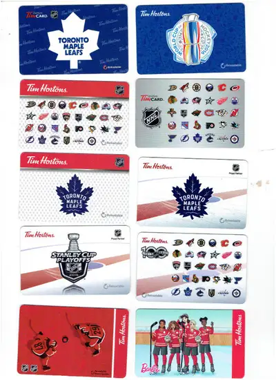 Hockey Timcards - 10 Different. 0 Value/Loadable/Collectables, View more